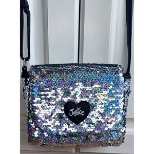 Justice Girl’s Crossbody Sequin Silver Purse Bag